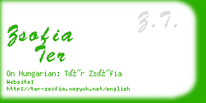 zsofia ter business card
